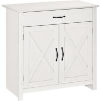 Buffet 1 Cajón 2 Puertas Estante Interior Ajustable Mueble Auxiliar Decorativo Comedor 80x397x80 cm Gris - details 9