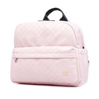 Soboba Mochila de maternidad con espacio grande y bien organizado para mamás, color rosa a cuadros, a la moda, para cochecitos - details 0