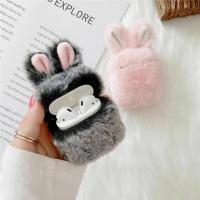 Funda de Protector de Orejas de Conejo de Peluche para Airpods Pro Caja de Carga Inalámbrica con Diseño de Conejo Accesorios de Electrónica - details 0