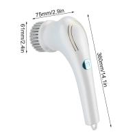 Cepillo de limpieza del hogar, Fregador Giratorio Eléctrico Potente con 5 Cepillos,Se Puede Cargar por USB para bañera de baño, Cocina, Ventana, bañera, Plato - details 3