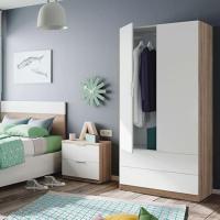 Roble Canadiense y Blanco Artik, Medidas: 81 cm (Ancho) x 180 cm (Alto) x 52 cm (Fondo) - details 2