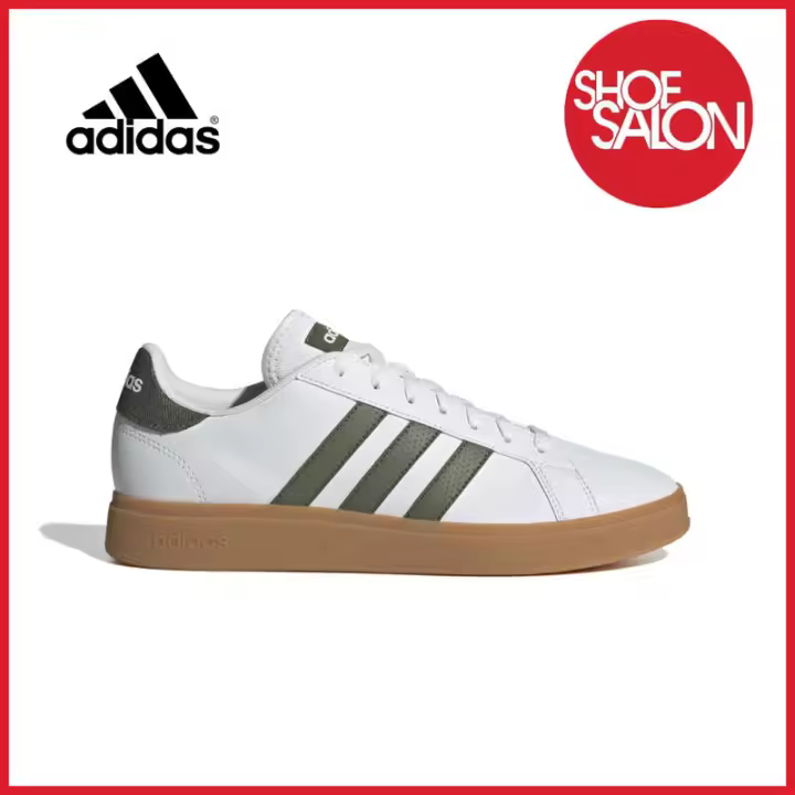 Leten Grand Court Base 2.0 Zapatos para hombre Cloud White/Olive Strata/GUM10 IH4717 Calcomanía - 1