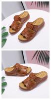 Sandalias de suela gruesa para mujer, zapatos a la moda, talla 44, 43, Color sólido, 2024 - details 4