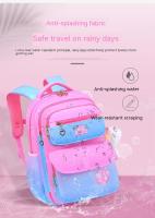 Mochilas escolares de primaria para niñas, mochila bonita rosa y azul, gran capacidad, regalo para niños - details 10