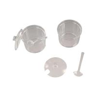 Cuchara y tapa para condimentos, tarro acrílico transparente a prueba de goteo, recipiente para condimentos visible, mesa de comedor - details 5
