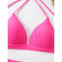Bikinis triangulares 2025, traje de baño Push Up para mujer, traje de baño sólido Sexy de cintura alta, traje de baño para mujer, ropa de playa de verano - details 9