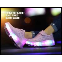 Zapatillas luminosas de dos ruedas con carga USB 2025, zapatos de patín con luz Led para niños, zapatillas de deporte para niños - details 5