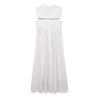 Vestido Midi de Moda para Mujer Estilo Liso con Lazo y Cordones Cuello Redondo, Sin Mangas, Cremallera Lateral Perfecto para Fiesta en la Playa - details 1
