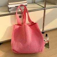 Bolso tejido hueco informal de gran capacidad, bolso de mano tejido para playa, bolso de mano de estilo perezoso, bolso trenzado para axila para mujer y niña - details 11