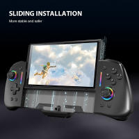 YS43 YS44 YS45 para Nintendo Switch, Gamepad todo en uno RGB, controlador de mano transparente colorido con TURBO de 6 ejes - details 22