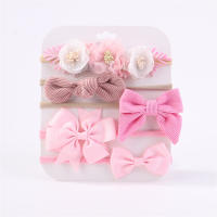 Set De 5 Diademas Elásticos Con Lazo Para Bebé Niña Algodón Nylon Decorativos Con Flores Bonitos Accesorios Para Cabello Para Niñas - details 10