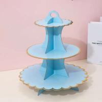 Estante de Pastel de Papel Desechable de Varias Capas Decoración de Fiesta de Cumpleaños - details 2