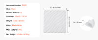 SucceBuy Paneles de pared 3D, paquete de 12 azulejos de ondas minimalistas de PVC de 19,7 x 19,7 pulgadas, panel de pared decorativo de cobertura de 32 pies cuadrados, decoración interior del hogar, blanco mate - details 6