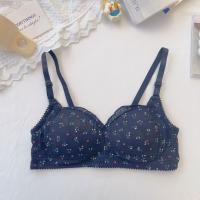 Cómodo sujetador en V profundo inalámbrico con flores dulces, ropa interior a prueba de golpes para mujer, lencería antiflacidez, sujetador de realce, regalos - details 13