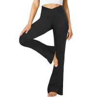 Pantalones Acampanados de Cintura Cruzada Suaves Pantalones Anchos para Yoga Casual - details 3