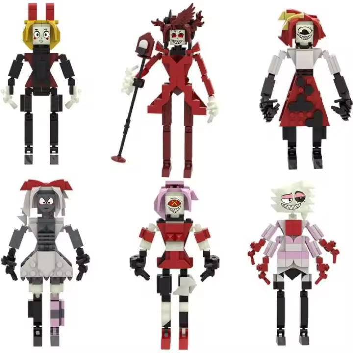 Hazbin Horror Hotel Building Block Figura de acción de dibujos animados de Halloween 833 piezas - 1