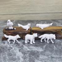 Mini figuras de acción en miniatura de animales Arctic Antarctic, pingüinos, oso Polar, búho nevado, delfín, lobo, modelo de estatuilla, juguete de decoración - details 4