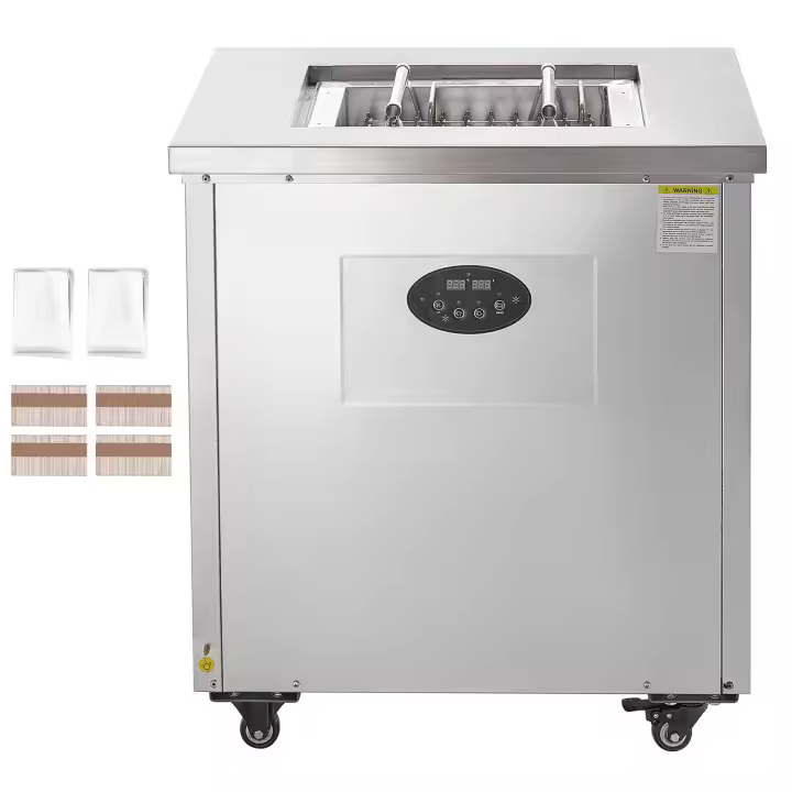SucceBuy Máquina comercial para paletas de hielo, juego de molde único, máquina para hacer paletas de hielo de 40 piezas, fabricada en acero inoxidable - 1