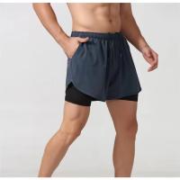Pantalones Cortos de Correr de Poliéster 2-en-1 con Liner de Compresión y Bolsillo para Teléfono - details 3