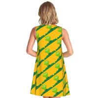 Vestido Duo de búho sin mangas informal para mujer, divertido pájaro verde, viajes personalizados, D-Duogos - details 113