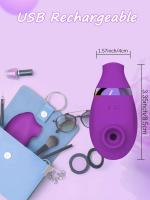 Potente vibrador vaginal del clítoris que chupa y lame la estimulación dual masajeador femenino juguete sexual para adultos - details 3