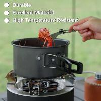 Utensilios de cocina de aleación de aluminio para cocinar al aire libre, juego de ollas y teteras portátiles, ligero para acampar y hacer Picnic - details 8