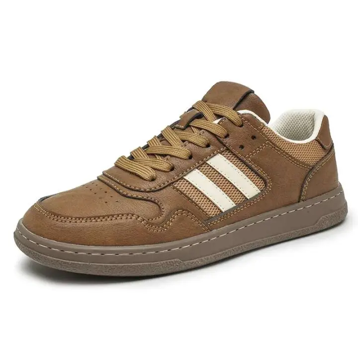 Nuevas patines de hielo deportivos planos informales de cuero para hombre, diseño alemán, zapatos de entrenamiento clásicos para jóvenes, elegantes - 1