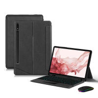 Teclado inteligente compatible con Bluetooth para tableta Samsung Galaxy Tab S9, 11 ", SM-X710 2023, retroiluminado, Trackpad, cubierta dividida - details 24