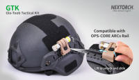 Abrazadera Táctica Nextorch GTK GLO-TOOB para Linterna Fuerte y Resistente a la Abrasión y Corrosión Compatible con Ops-core Arc Rail - details 2