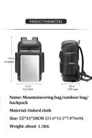 Mochila de viaje de gran capacidad para hombre, bolsa de zapatos impermeable para senderismo al aire libre, para ordenador portátil de negocios de 17 pulgadas, 50L - details 0