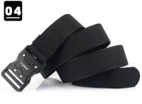 Cinturón táctico militar de nailon para hombre, accesorios de supervivencia para exteriores, hebilla magnética de liberación rápida, color negro - details 8