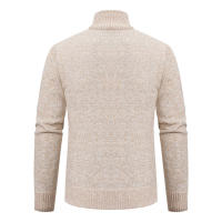 Chaqueta Deportiva Casual Para Hombre De Otoño E Invierno Nueva JERSEY Color Sólido Cuello Erguido Abrazadera De Poliéster Con Cierre De Cremallera - details 3
