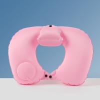 Almohada de viaje inflable en forma de U, prensa de mano suave para inflar la almohada, almohadilla portátil para reposacabezas para ahorrar espacio, turista - details 10