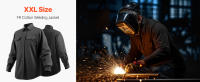 Chaqueta de soldadura resistente a las llamas SucceBuy - XXL, 7 oz. FR Algodón, Chaqueta de Seguridad Resistente al Calor Lavable a Máquina con Cuello - details 0