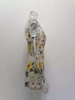 Vestido Mini de Impresión para Mujer Primavera-Verano Sin Mangas, Adelgazado en Caderas, Vestido Corto de Moda para Club Nocturno - details 4