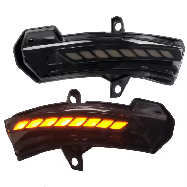 Para Chevy Chevrolet Blazer 2019-2025 espejos laterales LED para coche luces de señal de giro dinámicas secuenciales juego de un par ahumado negro - 1