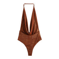 Moda Verano 2025 para Mujer OUWU Mono de Moda Adelgazante con Cuello de Metal Plano - details 2