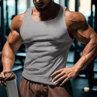 Un chaleco informal y transpirable de color liso para el entrenamiento físico de verano de los hombres en Europa y Estados Unidos en 2025. - details 8