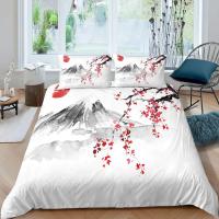 Juego de Ropa de Cama con Diseño de Cerezo Japónesako Sakura en Tamaño King/Queen Floral Primaveral Vintage para Mujeres y Niñas - details 1