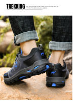 Zapatos de senderismo para hombre, botas de montaña al aire libre, zapatillas de suela gruesa, zapatos de Trekking con cordones a la moda - details 17