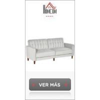 Cama de 3 Plazas Sofá Cama Reclinable Convertible Tapizado en Tela con Patas de Metal para Salón Carga 300 kg 170x76x72,5 cm Gris - details 12