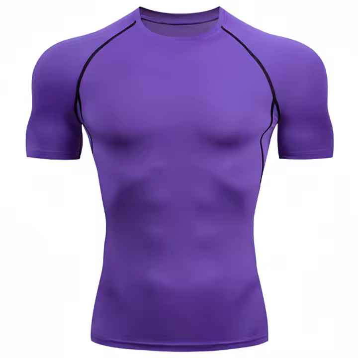 Camisetas de Compresión para Hombres Mangas Cortas de Verano Ideal para Entrenamiento en Gimnasio - 1