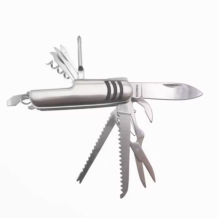 Cuchillo de Acero Inoxidable Multifuncional Plegable EDC Portátil de Estilo Suizo para Camping al Aire Libre y Uso de Emergencia - 1