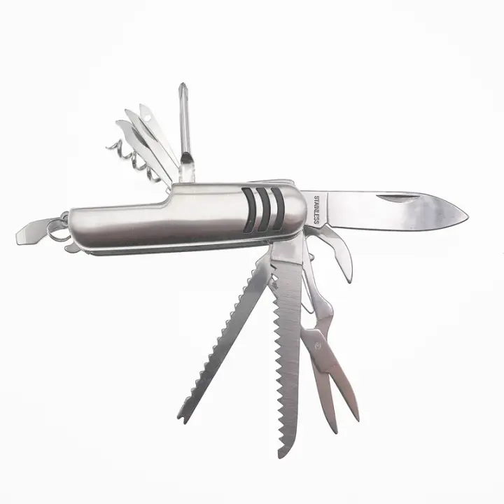 Cuchillo de Acero Inoxidable Multifuncional Plegable EDC Portátil de Estilo Suizo para Camping al Aire Libre y Uso de Emergencia - 1