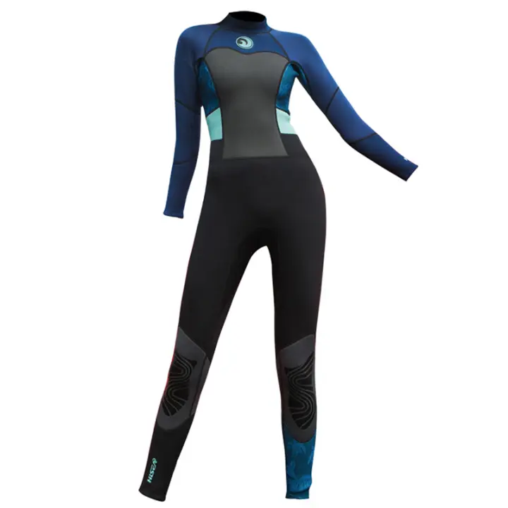 HISEA Traje de Neopreno para Mujeres 3MM con Cierre de Cremallera Tallas Largas Mangas Largas Suave y Elástico Ideal para Buceo y Surf - 1