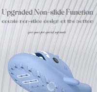 Zapatillas de moda para hombre y mujer, sandalias gruesas antideslizantes para el baño y la playa, chanclas planas de tiburón para el hogar - details 5