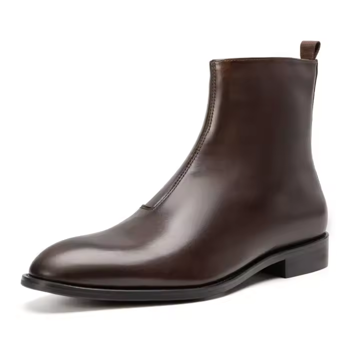 Botas de hombre de cuero de invierno con diseño Chelsea italiano de alta calidad - 1