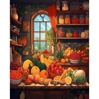 Ruopoty-pintura por números de frutas y verduras, dibujo sobre lienzo, decoración del hogar pintada a mano - details 0