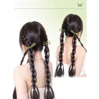 2 uds. De coleta larga trenzada para boxeo, banda para el cabello con cola de caballo doble, resistente al calor, extensión de cabello Natural - details 14