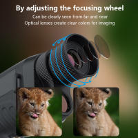DT19 Monocular portátil 2.5 K UHD 300m visión nocturna infrarroja 40M píxeles 8X Zoom Digital telescopio para acampar observación de aves excursión - details 6